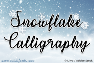 Snowflake Calligraphy: A Winter-Inspired Script Font