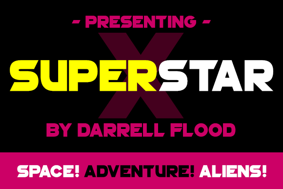 Superstar X: A Bold Sans Serif Font for Creative Crafters and Product Makers